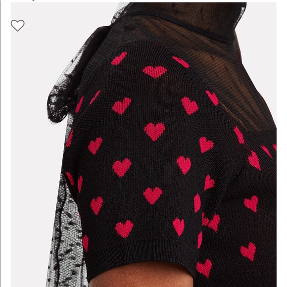 RedValentino heart jacquard stretch viscose dress - Picture 6 of 8